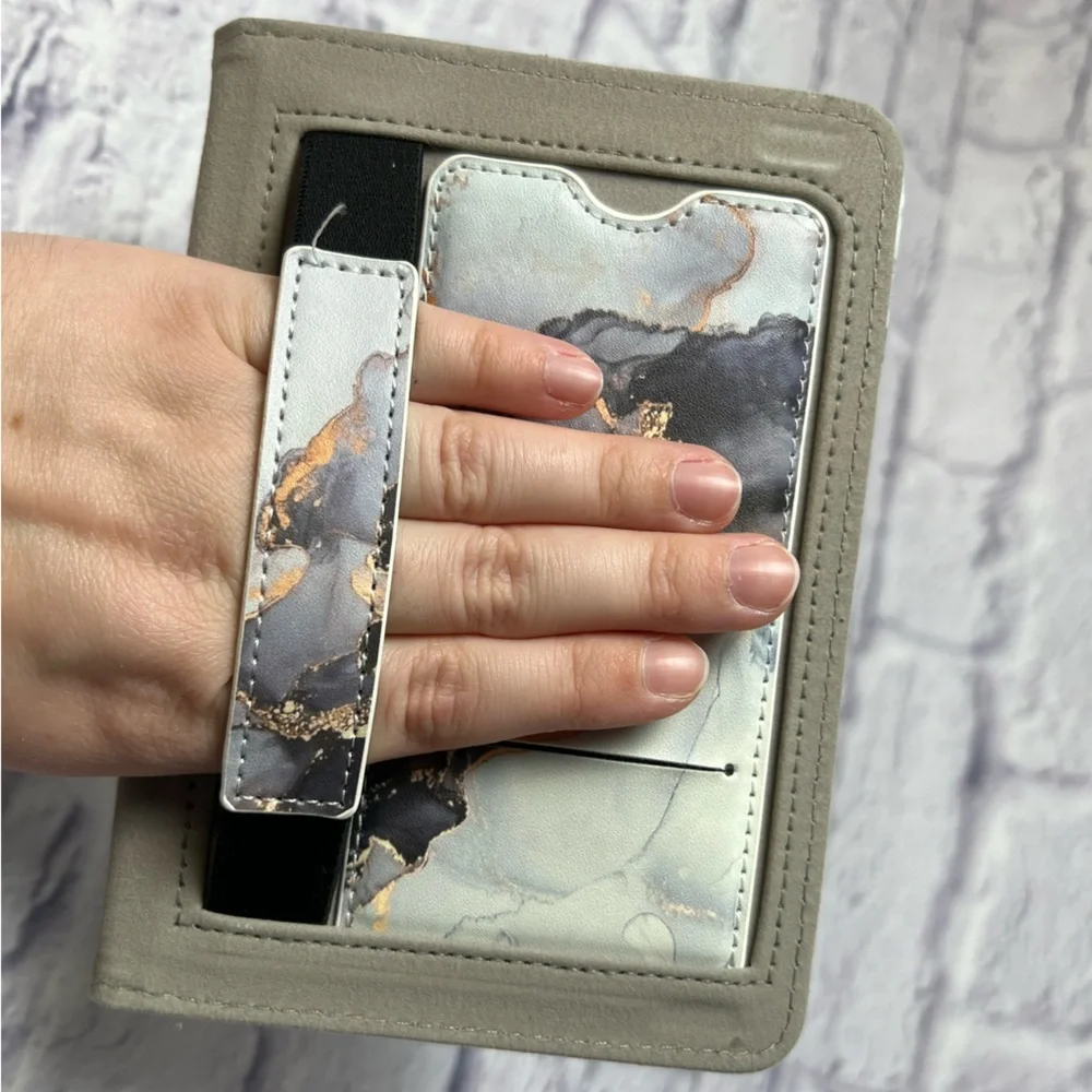 Marble Gold Accent Tablet Case - Light Blue & Black